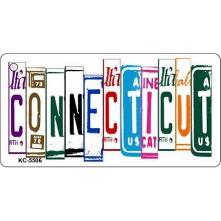 SMART BLONDE Connecticut License Plate Tag Art Metal Novelty Aluminum Key Chain KC-5506